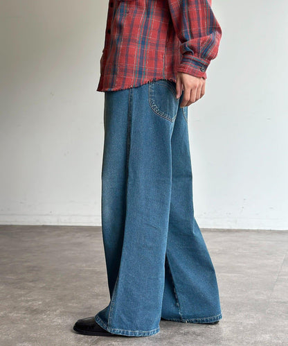 復古風寬鬆牛仔褲
