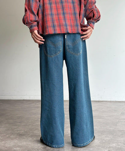 復古風寬鬆牛仔褲