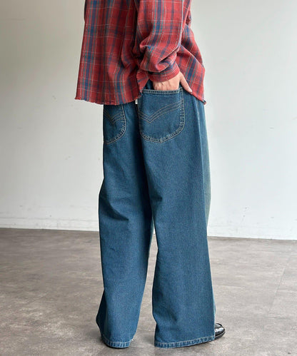 復古風寬鬆牛仔褲