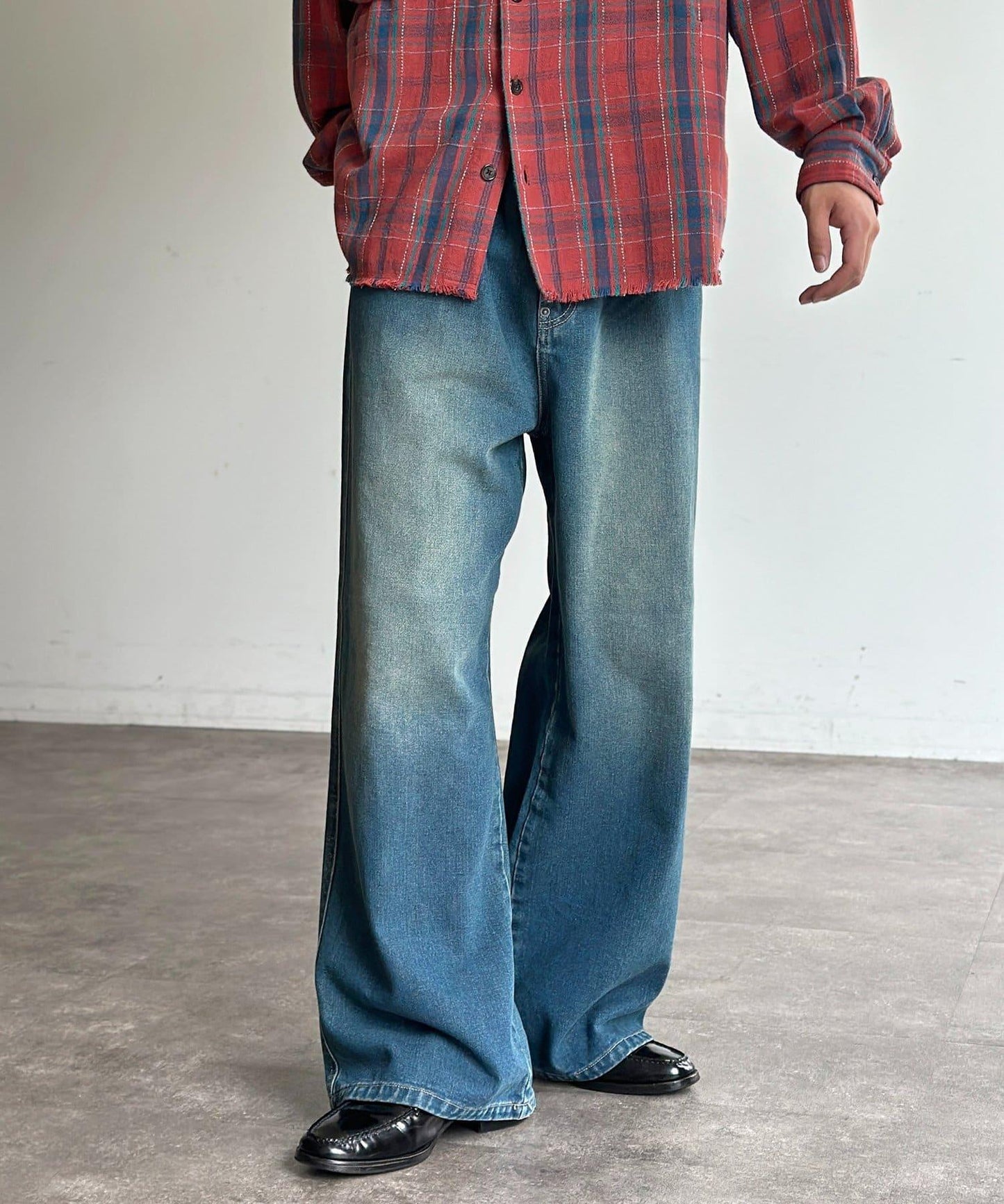 復古風寬鬆牛仔褲