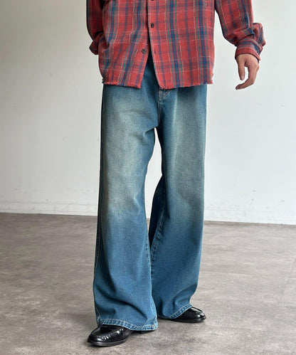 復古風寬鬆牛仔褲
