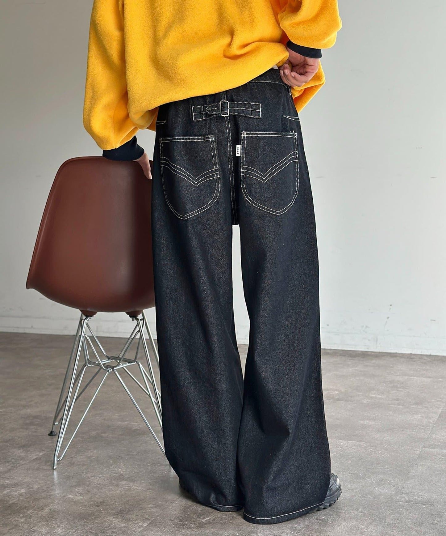 復古風寬鬆牛仔褲