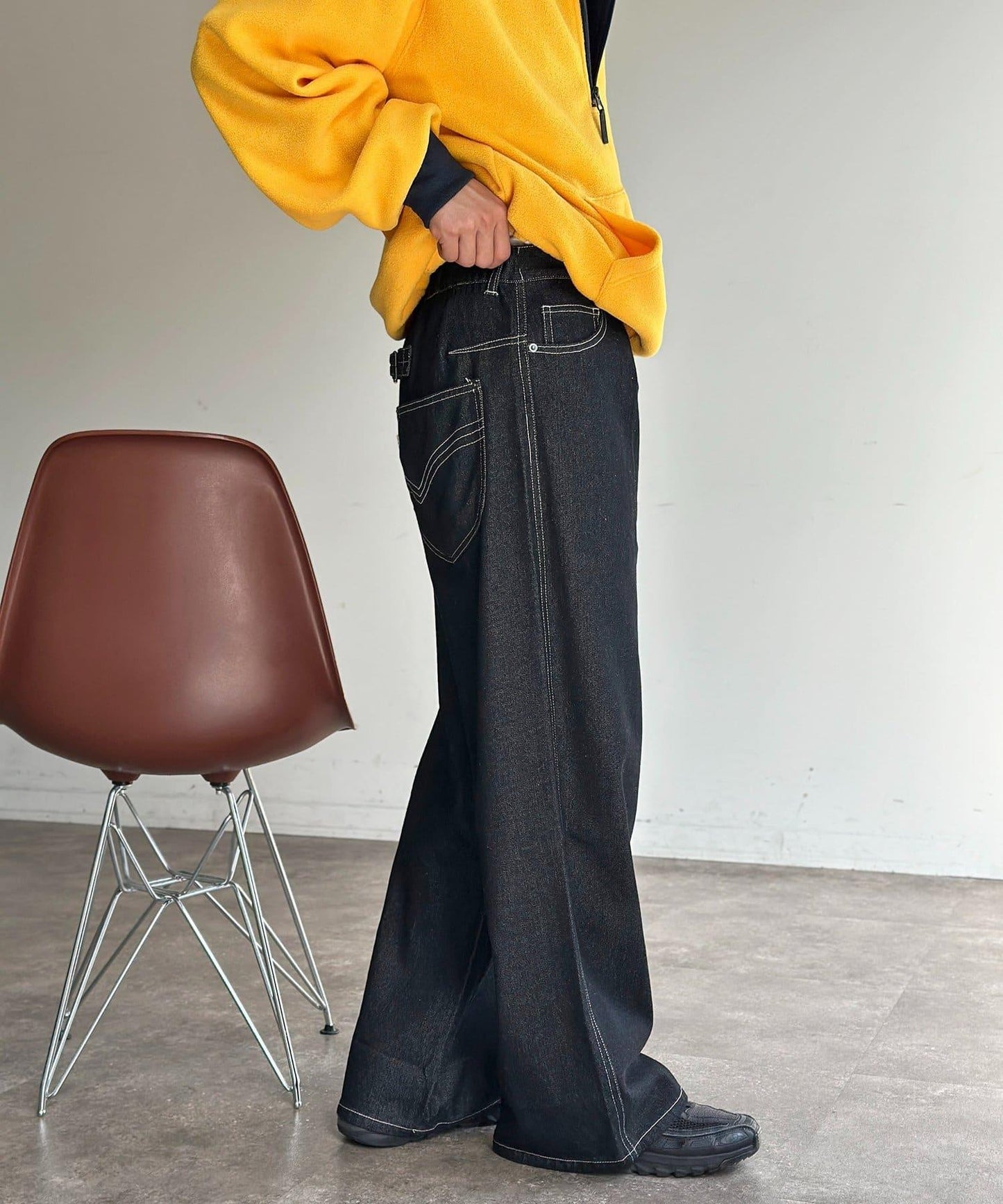 復古風寬鬆牛仔褲