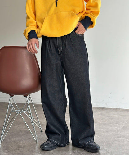 復古風寬鬆牛仔褲