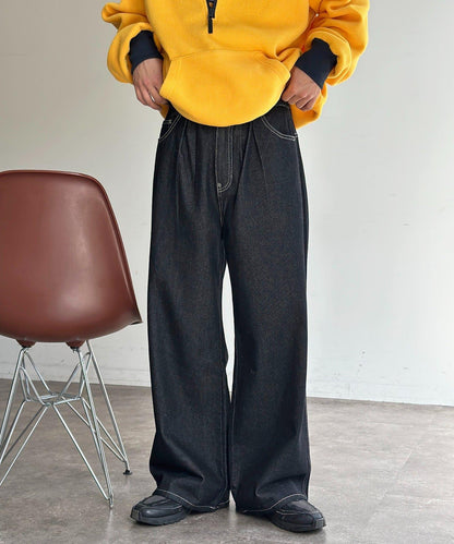 復古風寬鬆牛仔褲