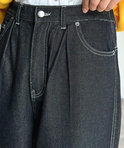 復古風寬鬆牛仔褲