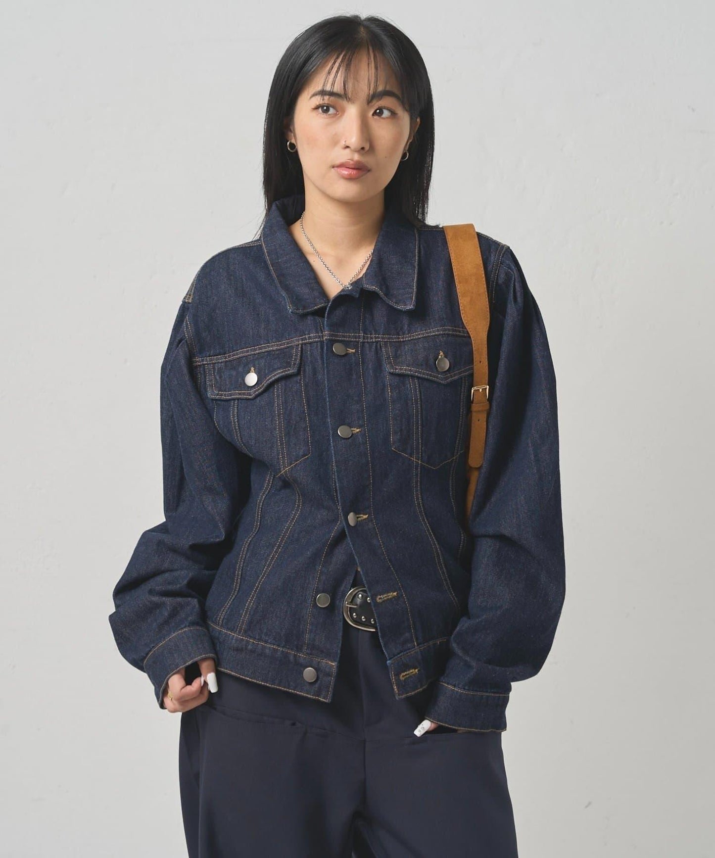 泡泡袖牛仔夾克