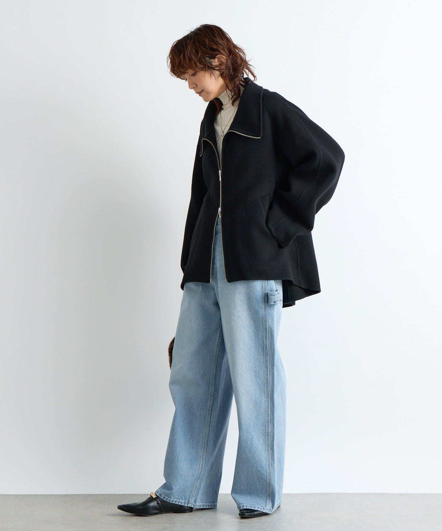 【MONN.:.(モン)】寬鬆工裝牛仔褲