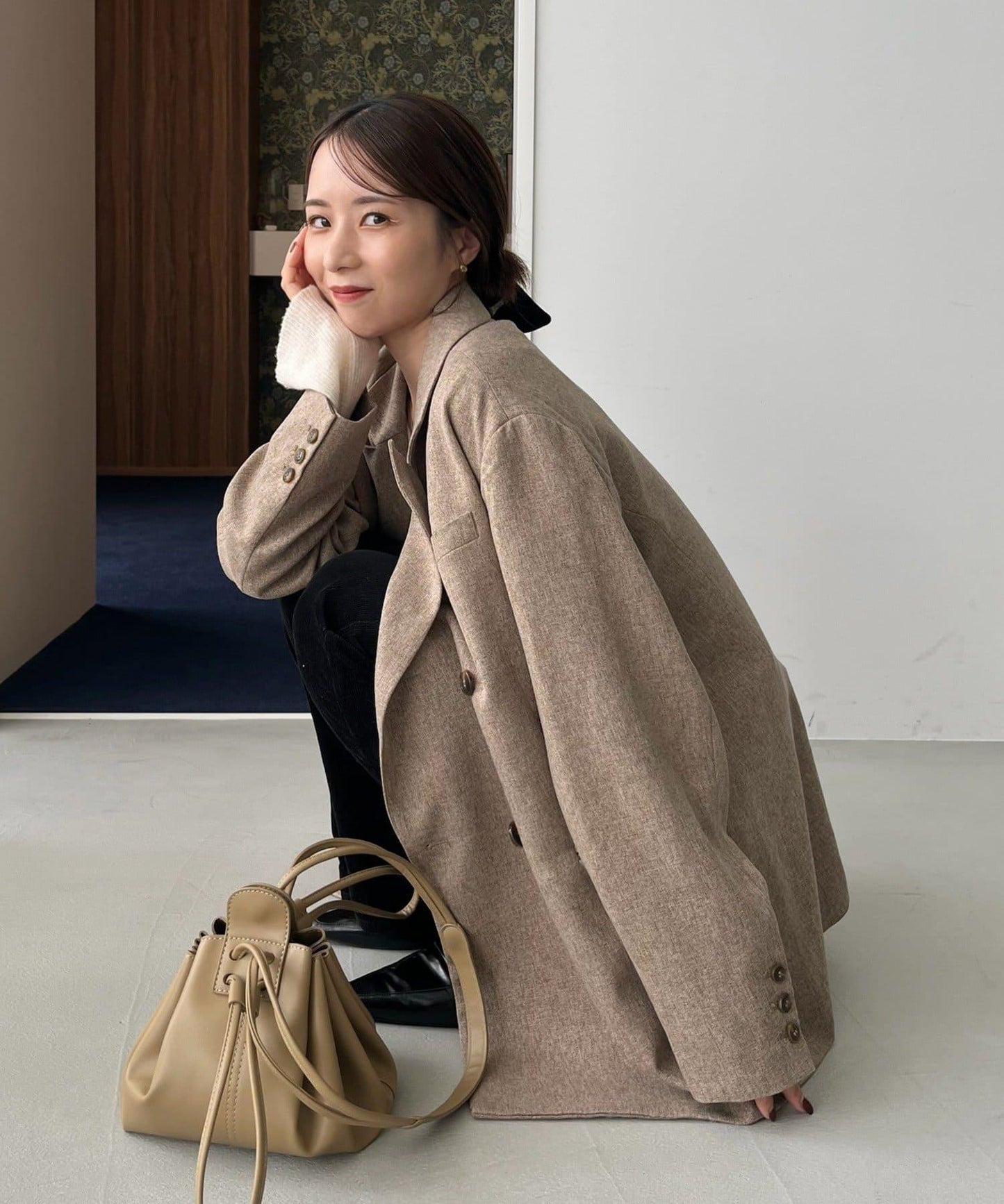 【CAPRICIEUX LE'MAGE×nanaco聯名】粗花呢夾克