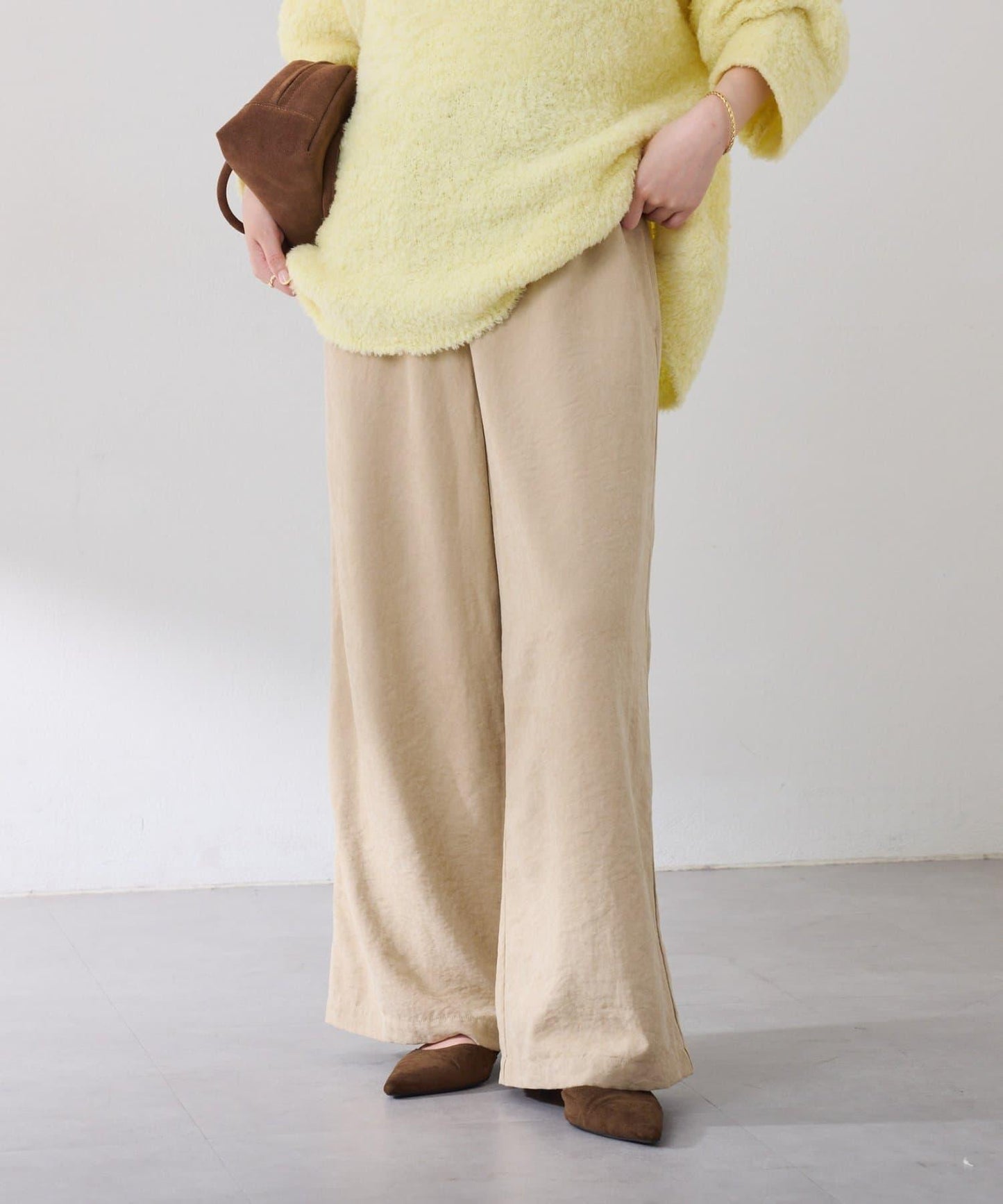 【可調節腰圍】桃色休閒褲