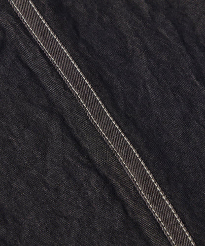 舒適穿著感亮面牛仔闊腿褲