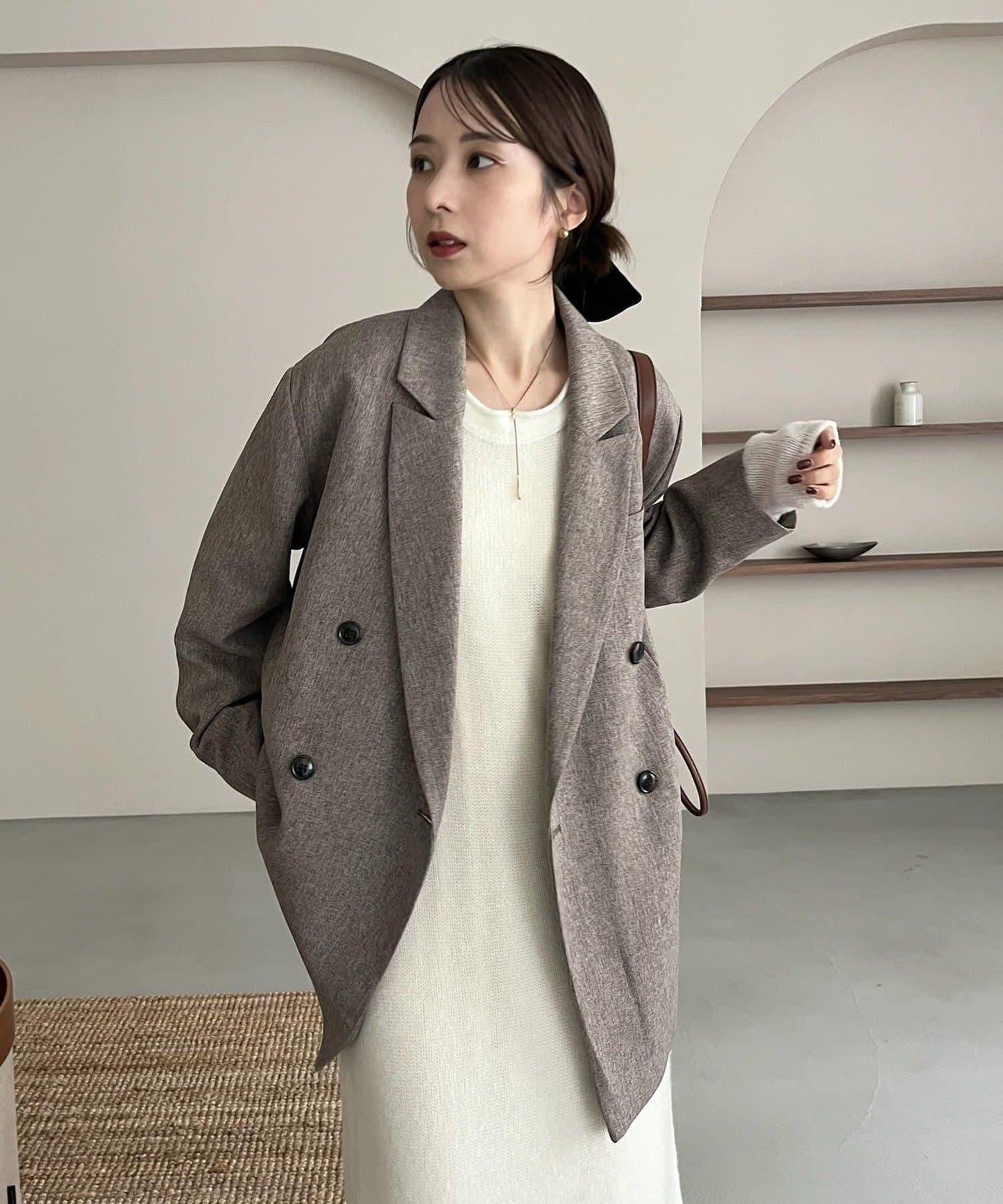 【CAPRICIEUX LE'MAGE×nanaco聯名】粗花呢夾克