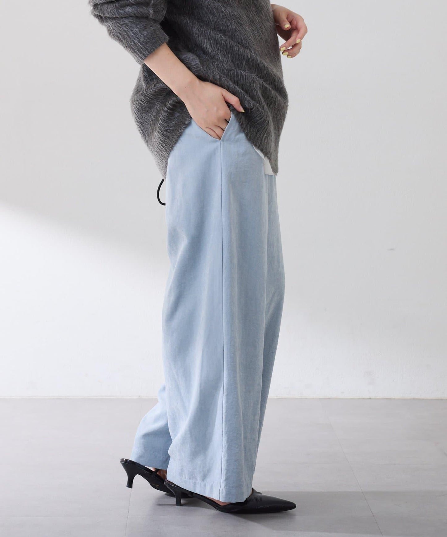 【可調節腰圍】桃色休閒褲