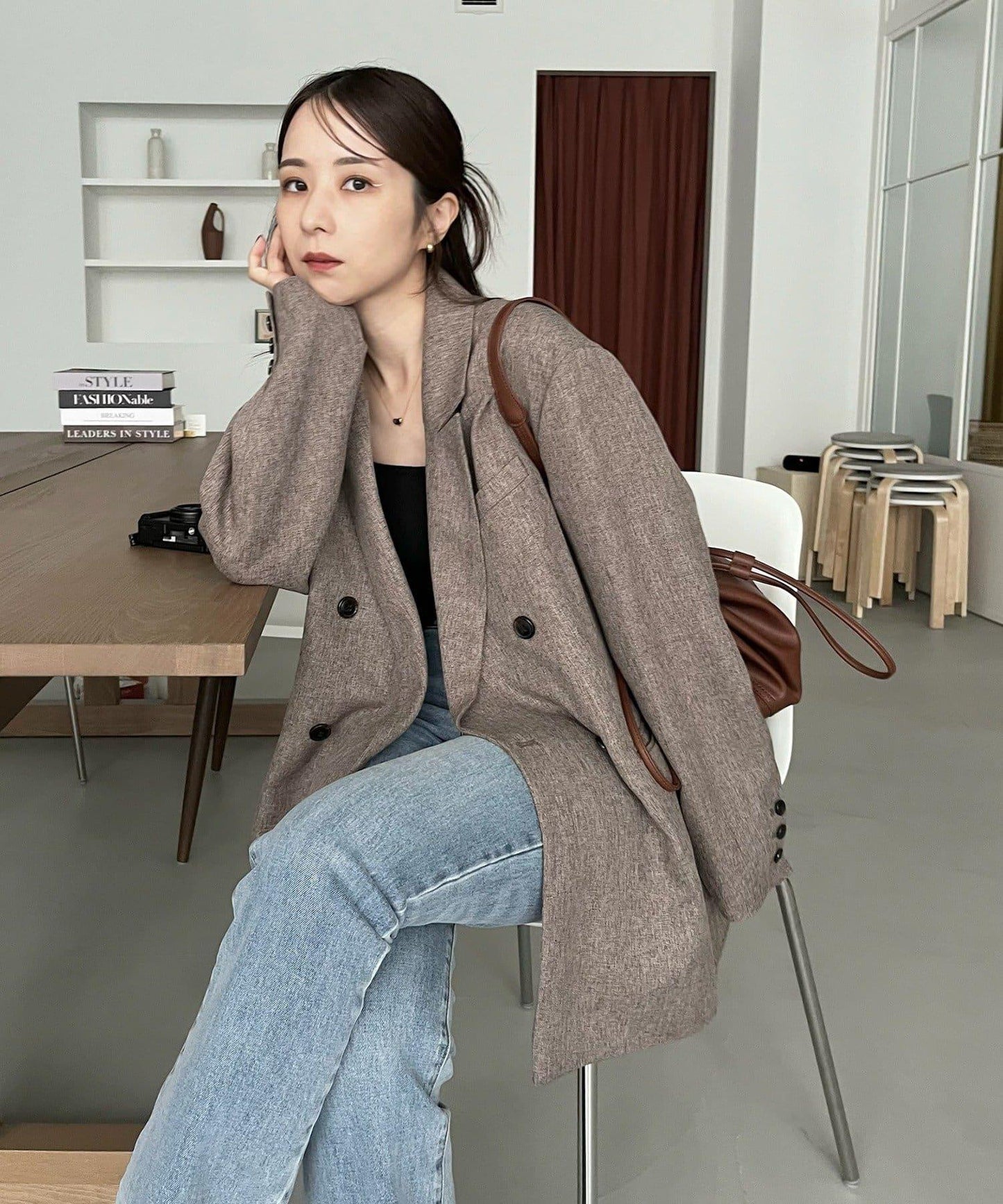 【CAPRICIEUX LE'MAGE×nanaco聯名】粗花呢夾克