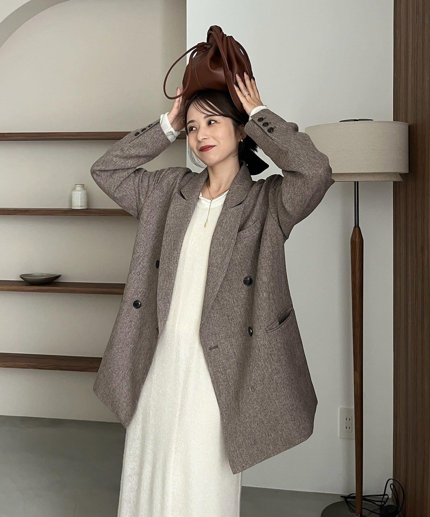 【CAPRICIEUX LE'MAGE×nanaco聯名】粗花呢夾克