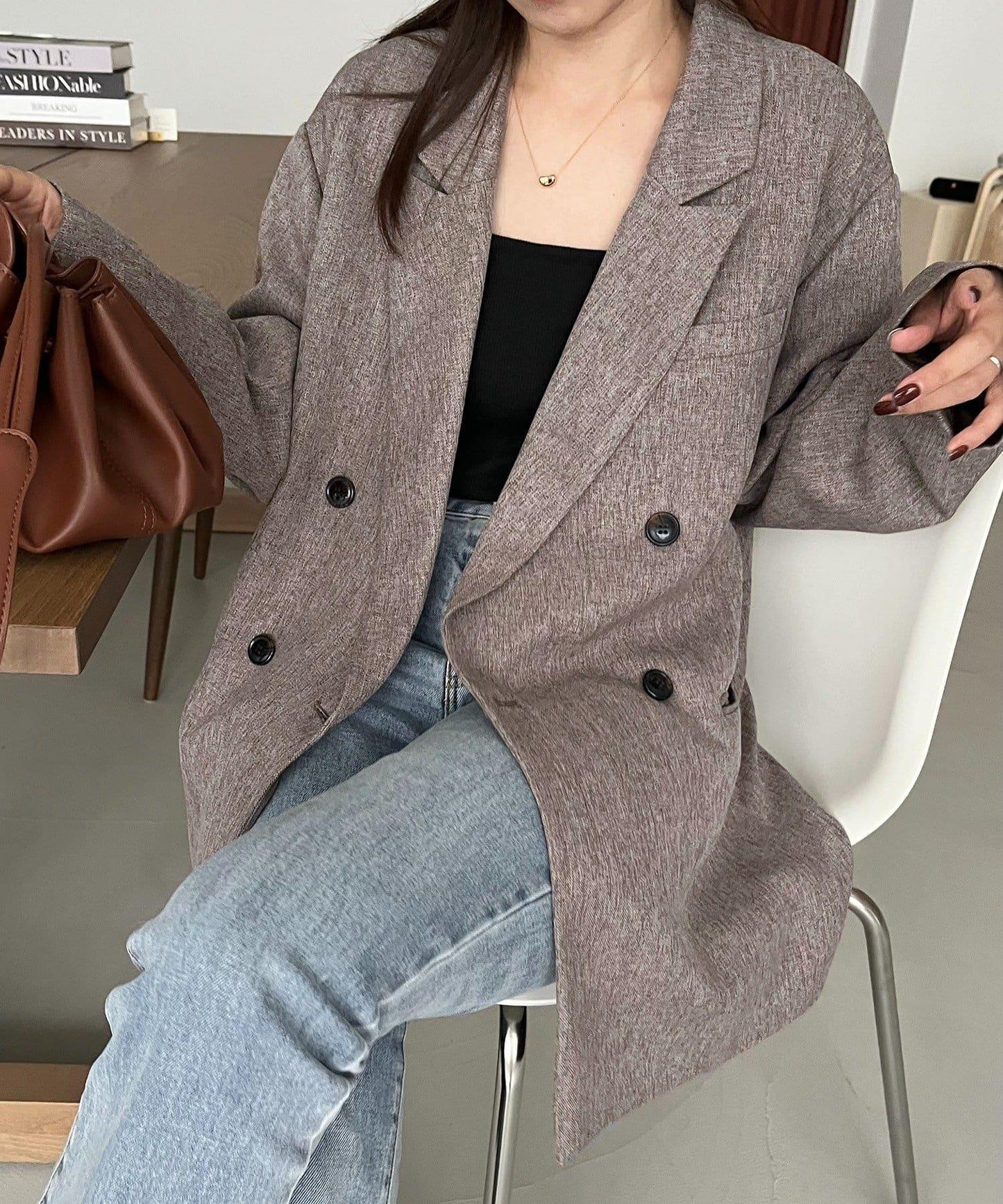 【CAPRICIEUX LE'MAGE×nanaco聯名】粗花呢夾克