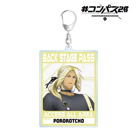 #COMPASS 2.0 戰鬥機理解析系統_新繪製 Pororoccho 搖滾樂隊ver. 後臺通行證風格大號亞克力鑰匙扣