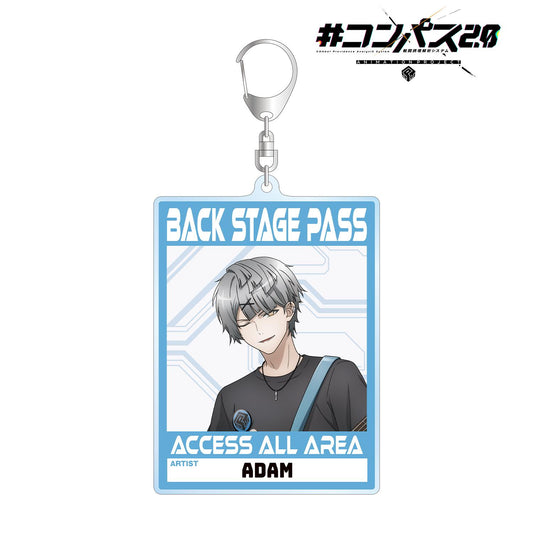 #COMPASS 戰鬥摂理解析系統_新繪 亞當 搖滾樂隊ver. 後臺通行證風格大號亞克力鑰匙扣