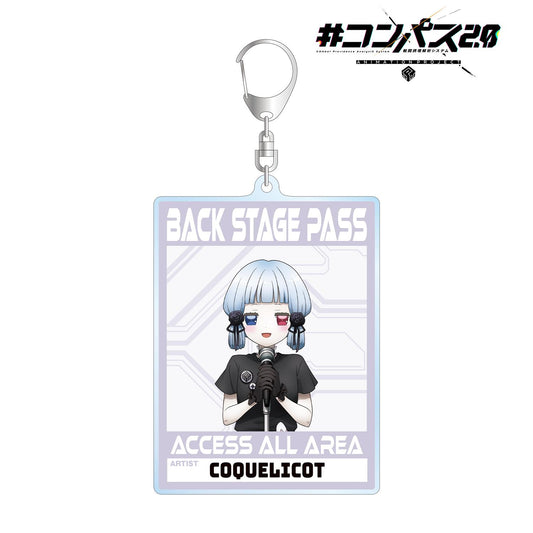 #COMPASS 2.0 戰鬥機理解析系統_新繪製 可可莉可 搖滾樂隊ver. 後臺通行證風格大號亞克力鑰匙扣