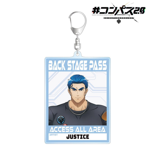 #COMPASS 2.0 戰鬥機理解析系統_新繪製 正義 搖滾樂隊ver. 後臺通行證風格大號亞克力鑰匙扣