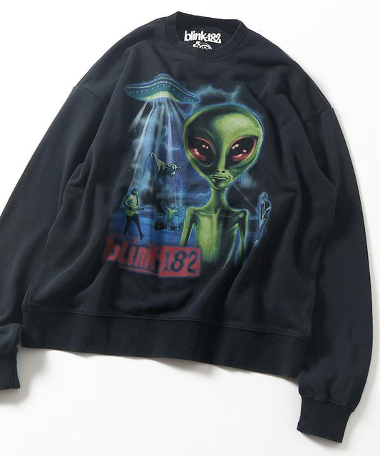 【EXCLUSIVE】BLINK182印花外星人圖案印花衛衣