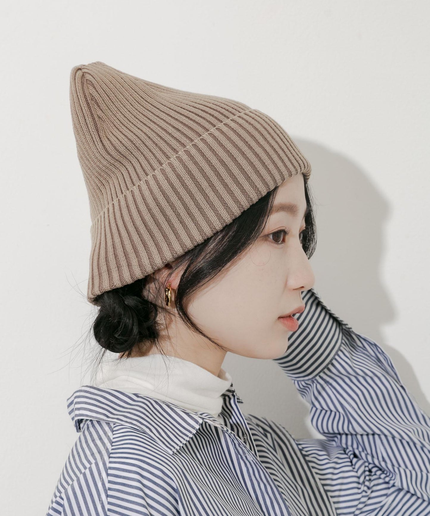 水洗羅紋針織帽