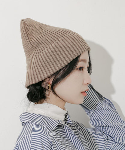 水洗羅紋針織帽