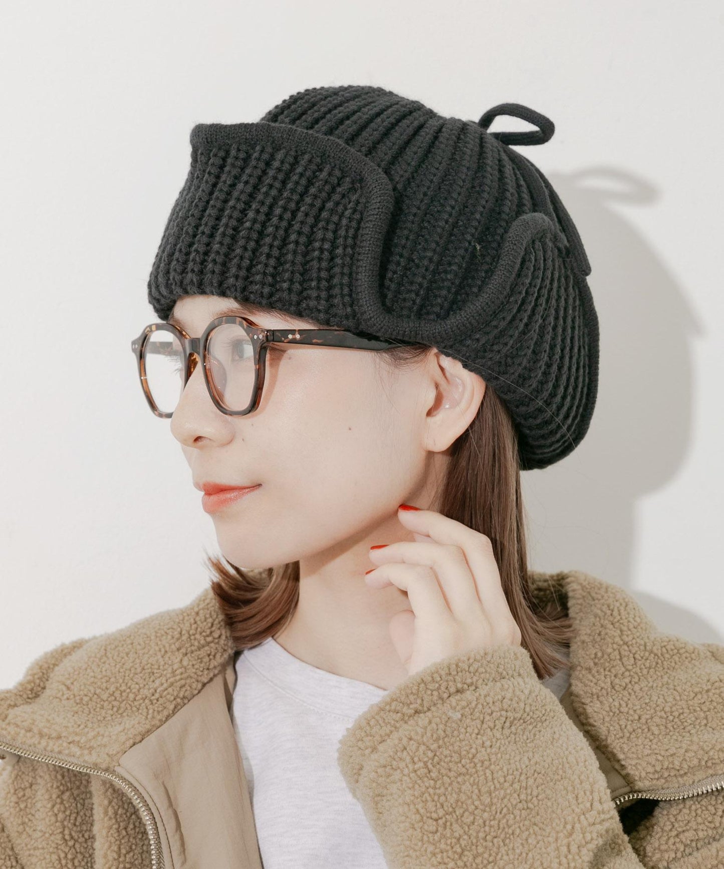 羅紋針織飛行帽