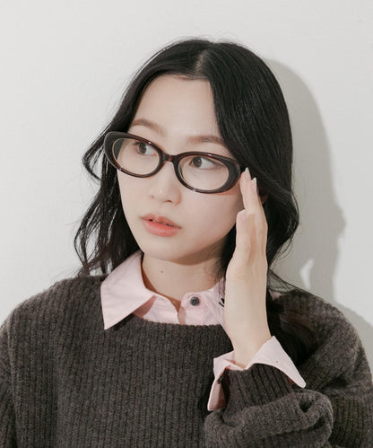 橢圓形鏡框眼鏡