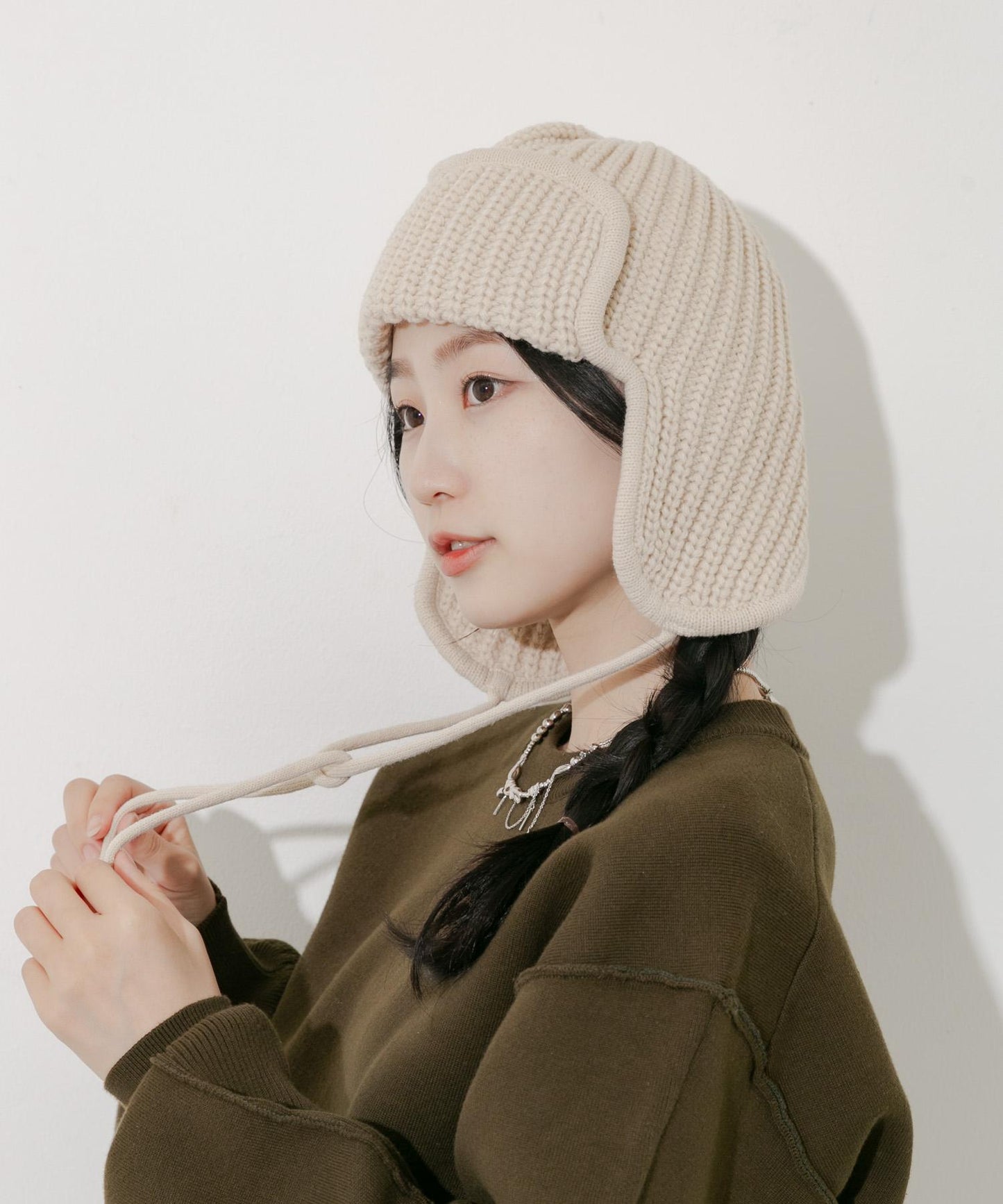 羅紋針織飛行帽