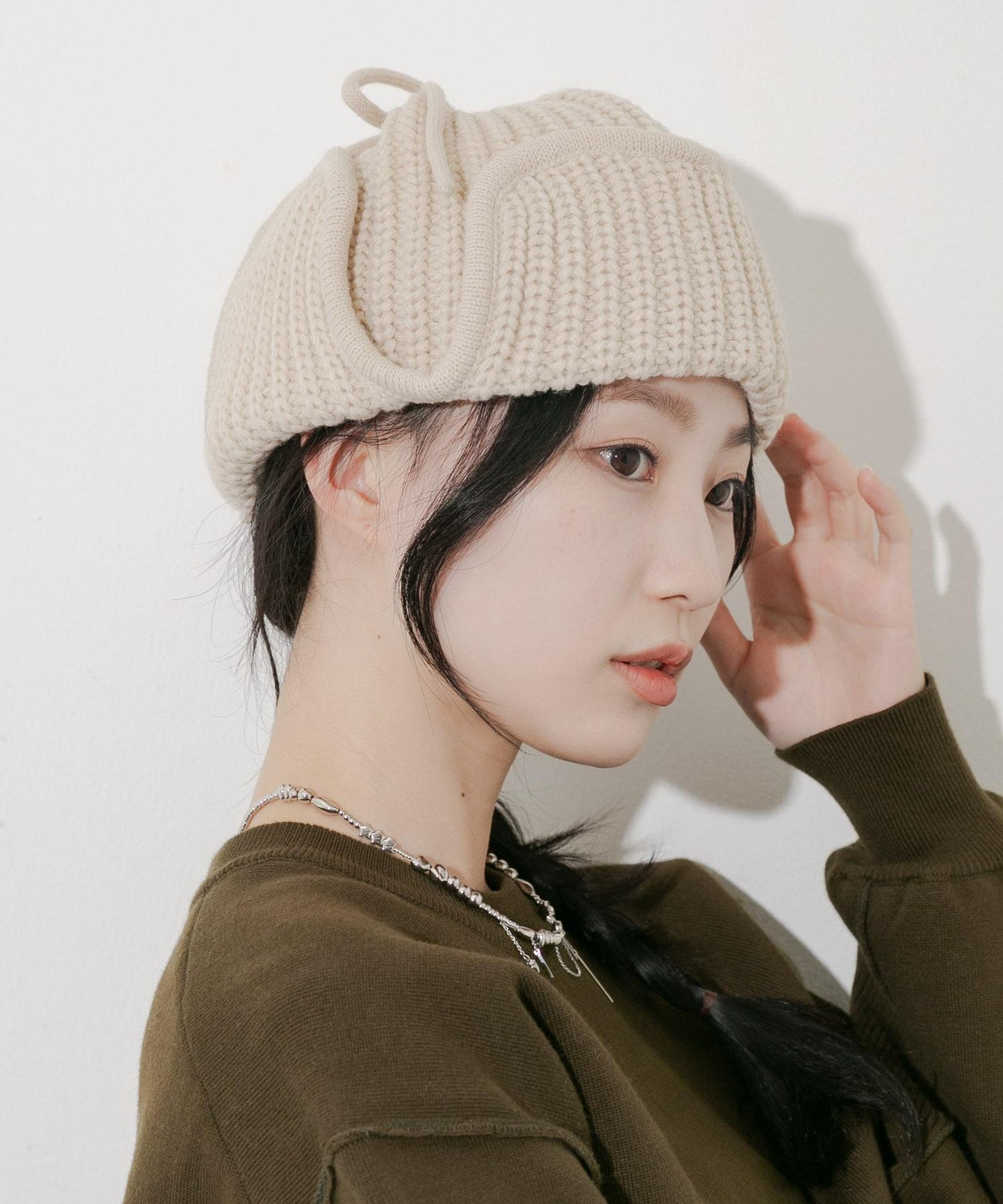 羅紋針織飛行帽