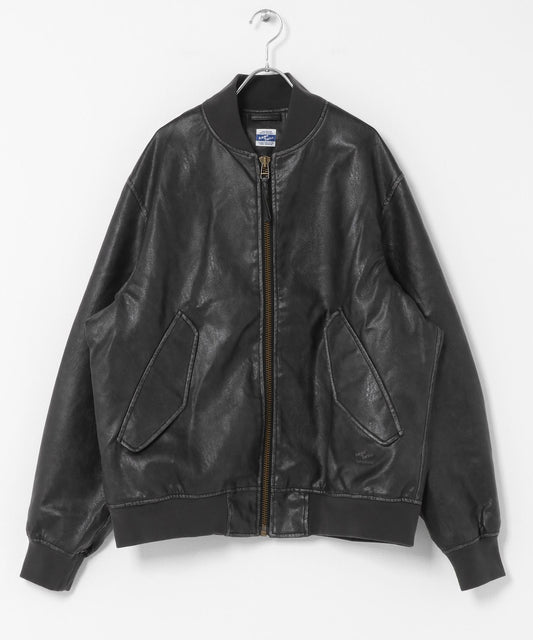 ARMY TWILL 仿皮革短夾克