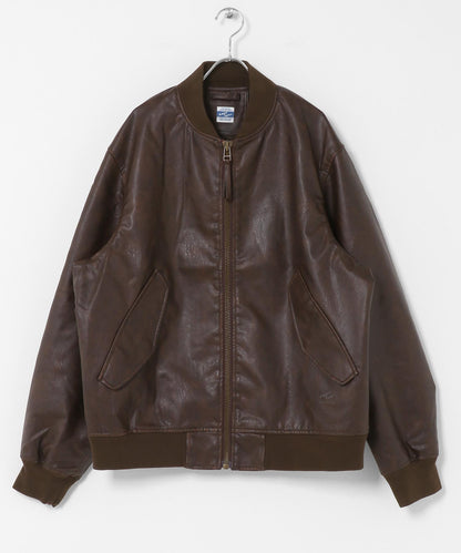 ARMY TWILL 仿皮革短夾克