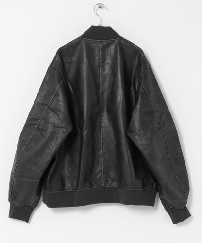 ARMY TWILL 仿皮革短夾克