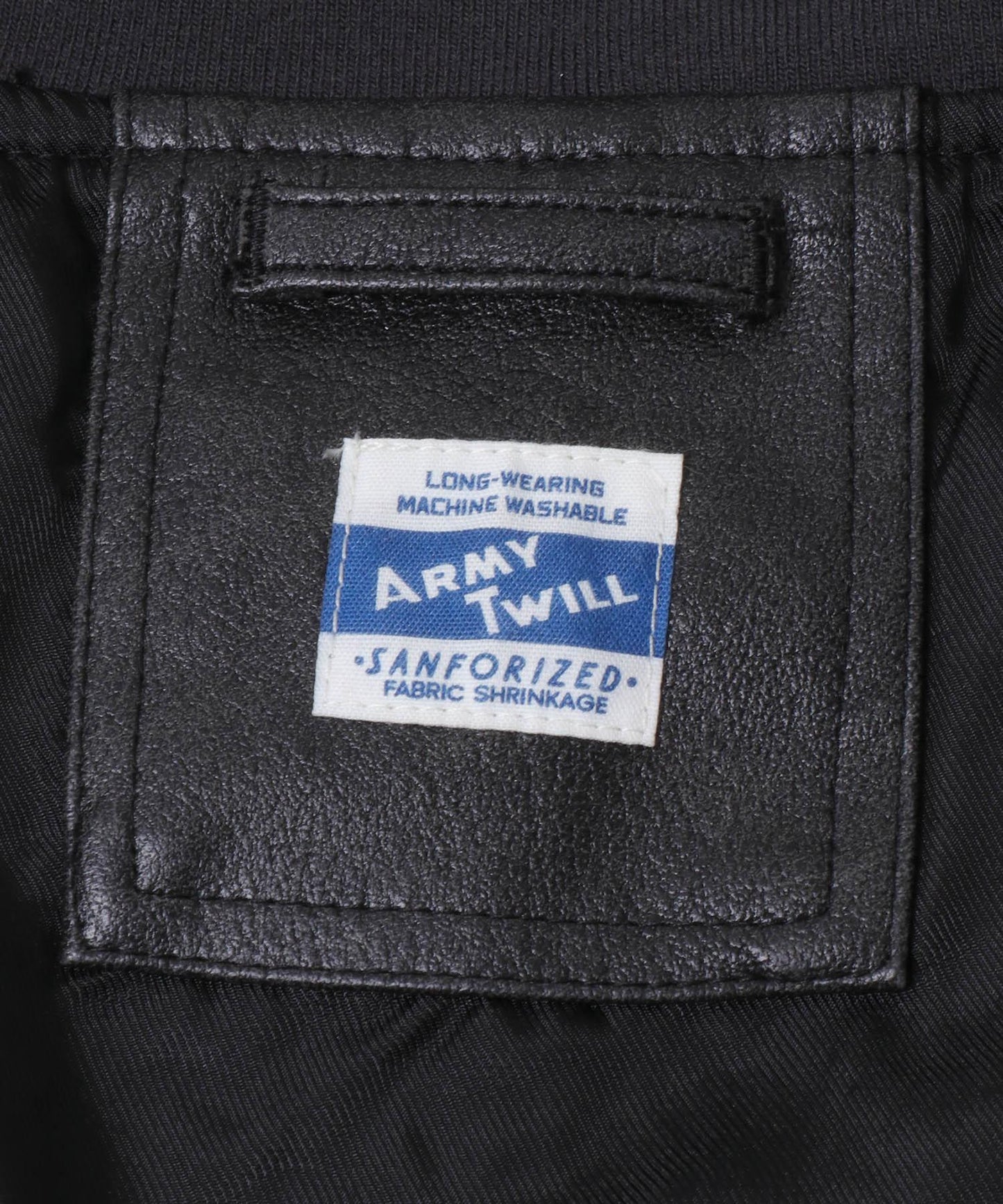 ARMY TWILL 仿皮革短夾克