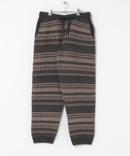 White Mountaineering F《AIR》ISLE拉鍊針織長褲