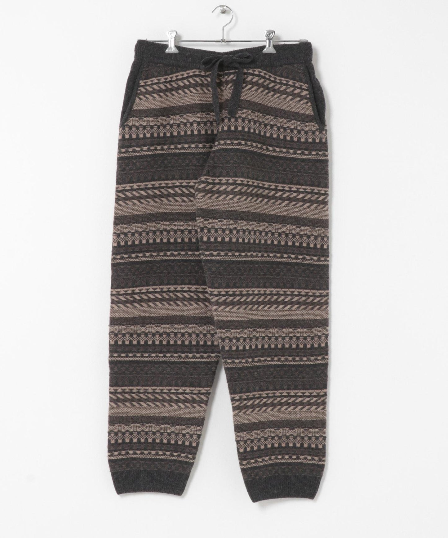 White Mountaineering F《AIR》ISLE拉鍊針織長褲