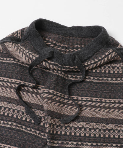 White Mountaineering F《AIR》ISLE拉鍊針織長褲