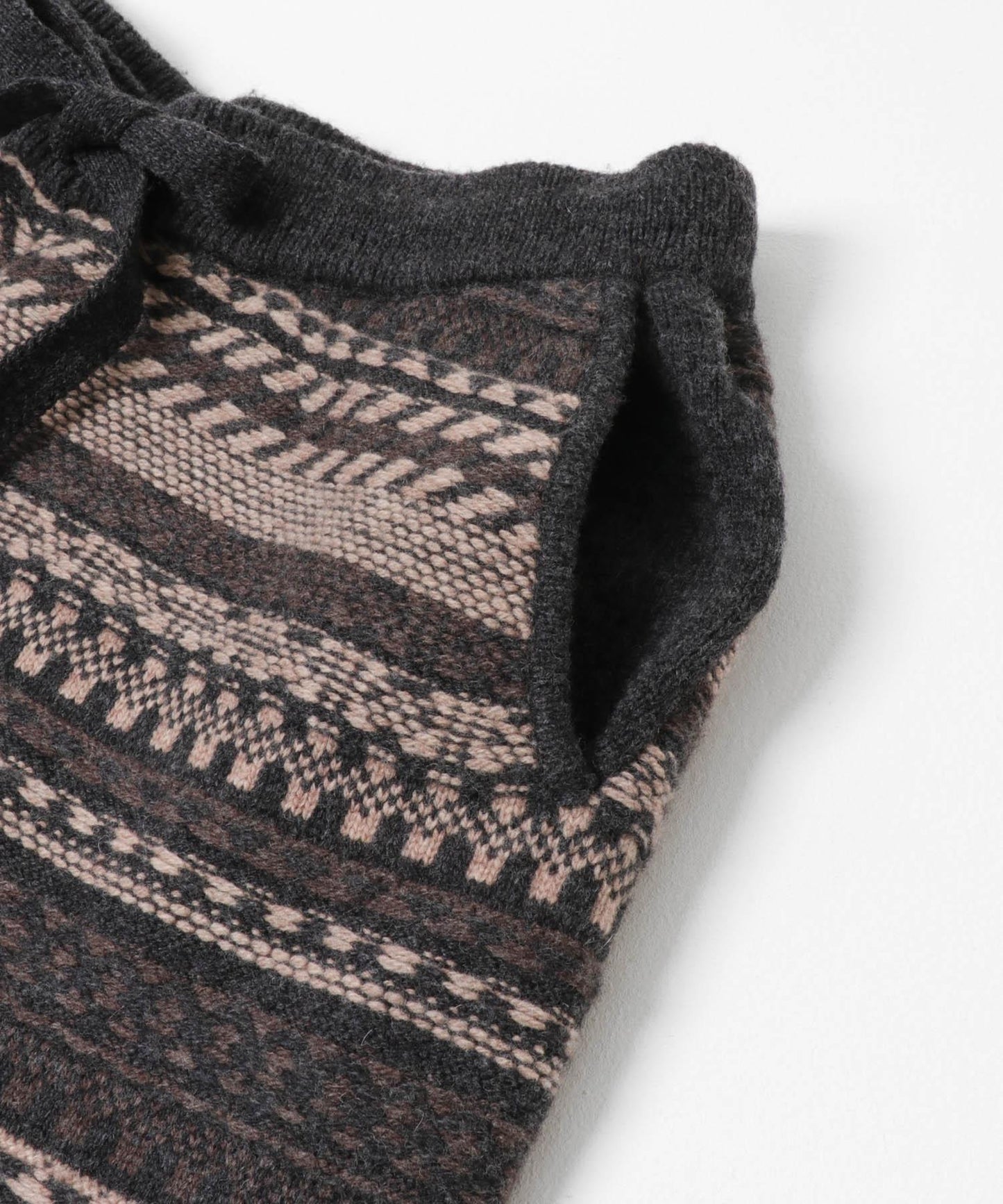 White Mountaineering F《AIR》ISLE拉鍊針織長褲