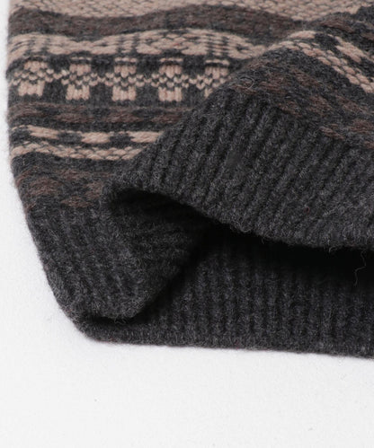 White Mountaineering F《AIR》ISLE拉鍊針織長褲