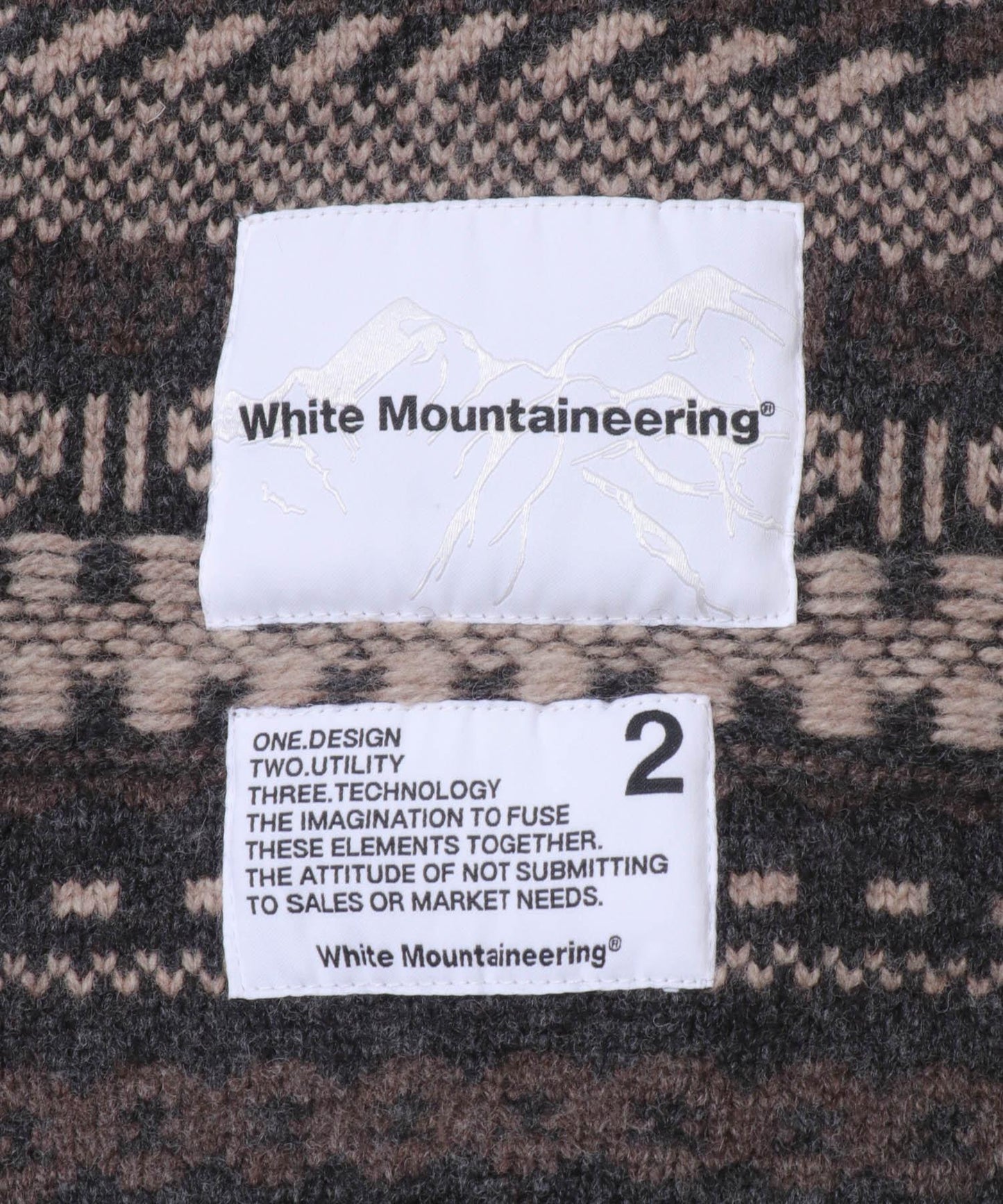 White Mountaineering F《AIR》ISLE拉鍊針織長褲