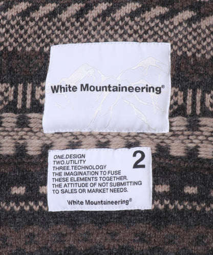 White Mountaineering F《AIR》ISLE拉鍊針織長褲