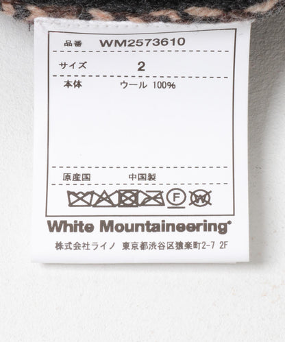 White Mountaineering F《AIR》ISLE拉鍊針織長褲