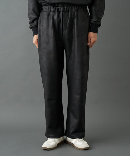 仿皮塗層長褲