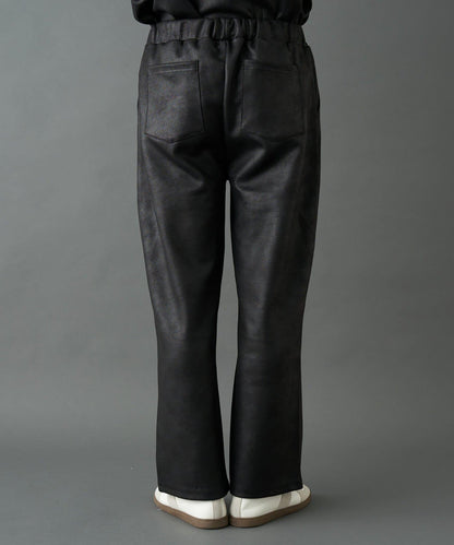 仿皮塗層長褲