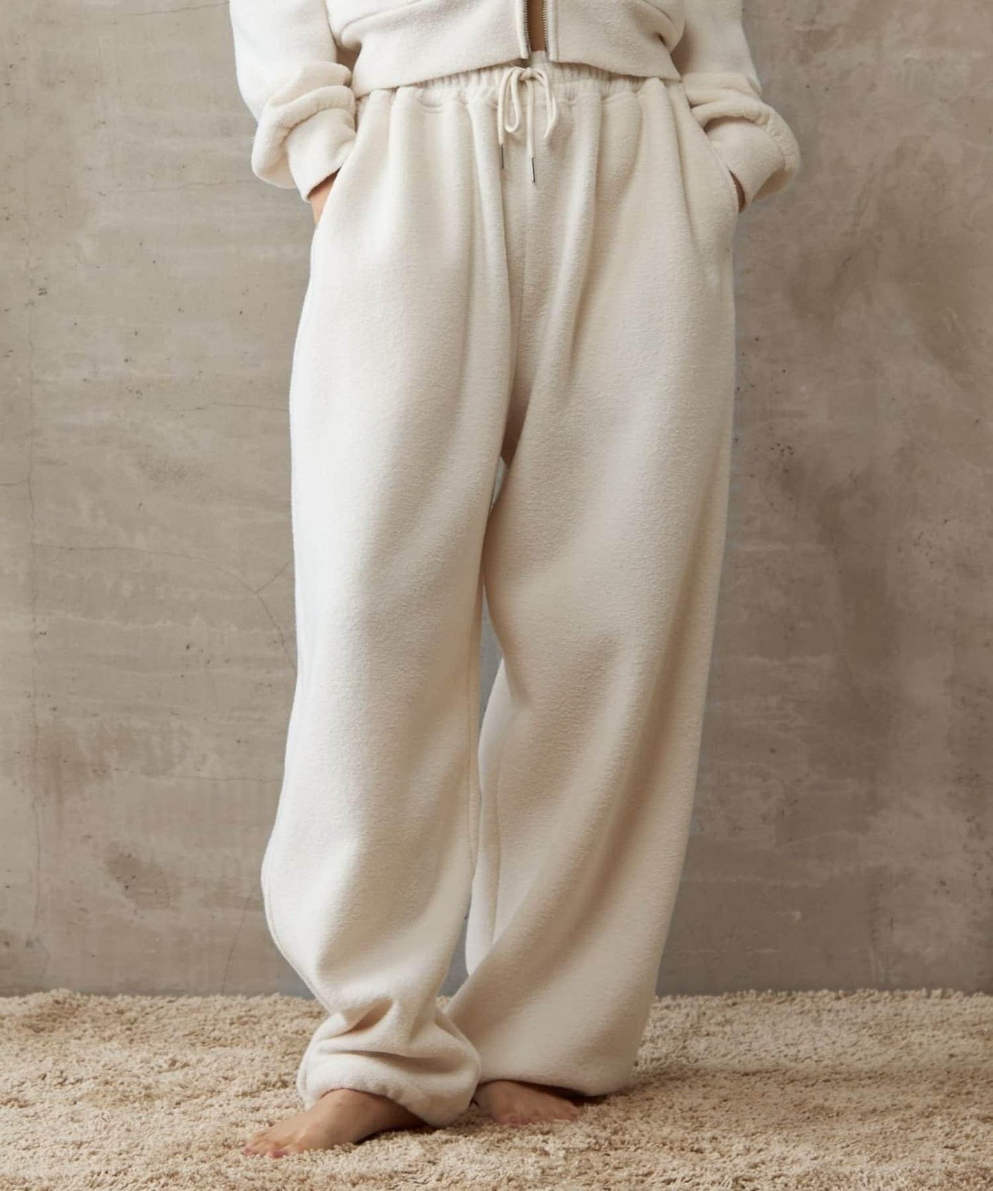 【paradigm】蓬鬆彈力抽繩休閒褲U