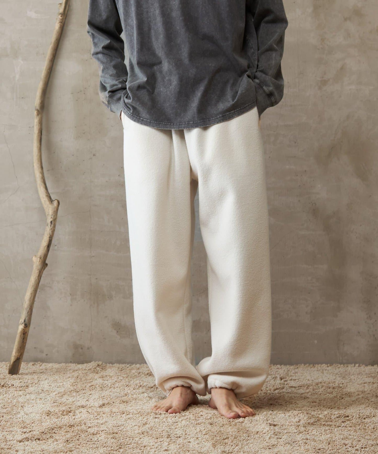 【paradigm】蓬鬆彈力抽繩休閒褲U