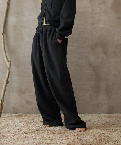 【paradigm】蓬鬆彈力抽繩休閒褲U