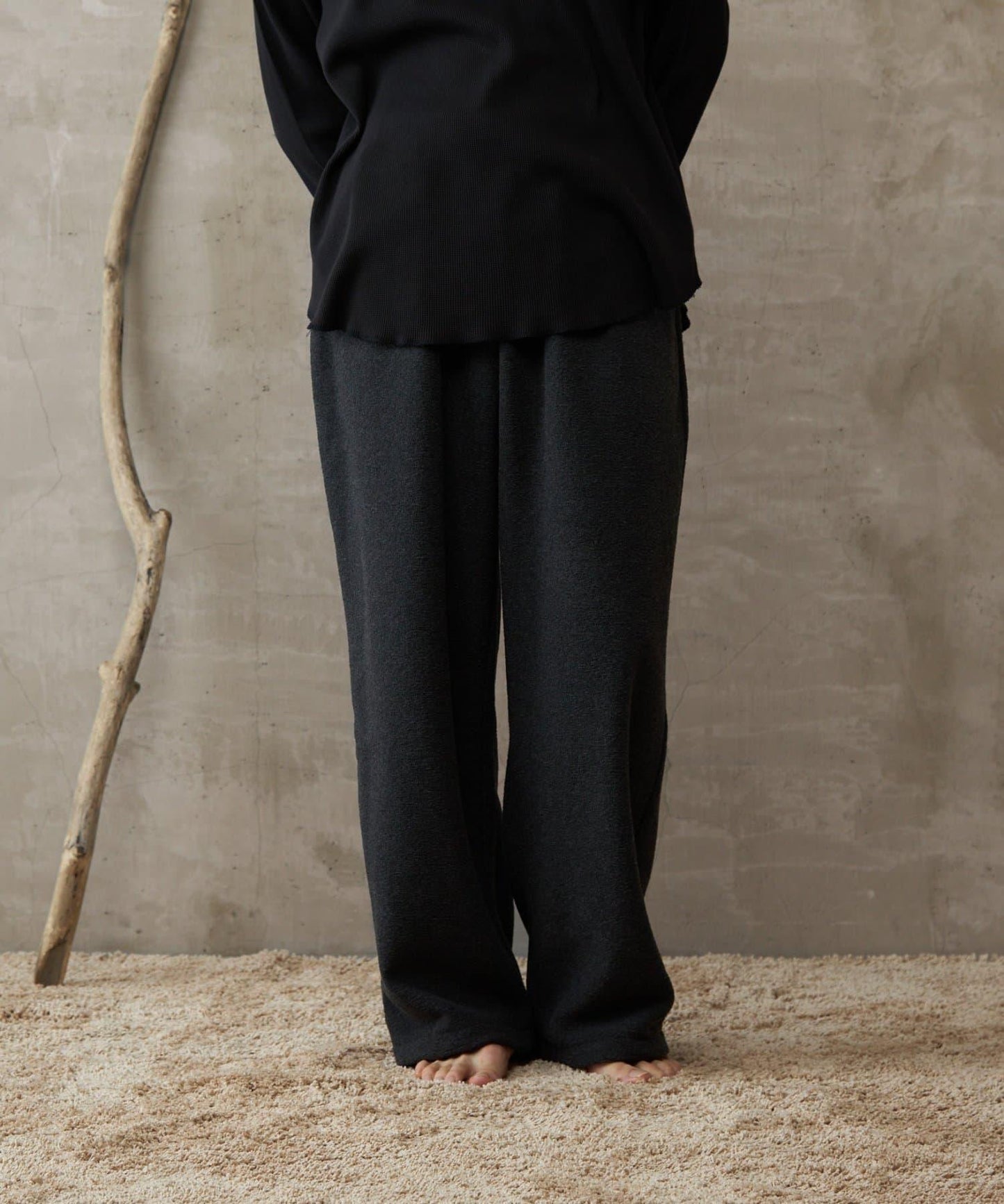 【paradigm】蓬鬆彈力抽繩休閒褲U