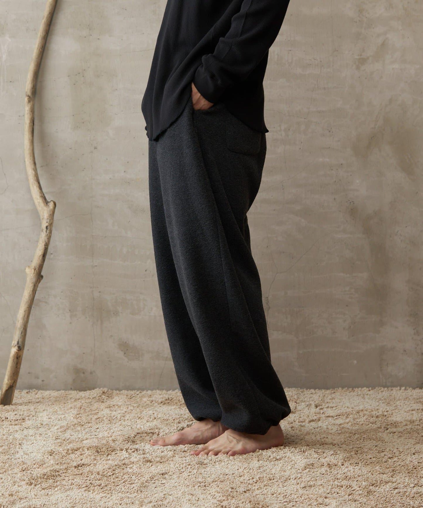 【paradigm】蓬鬆彈力抽繩休閒褲U